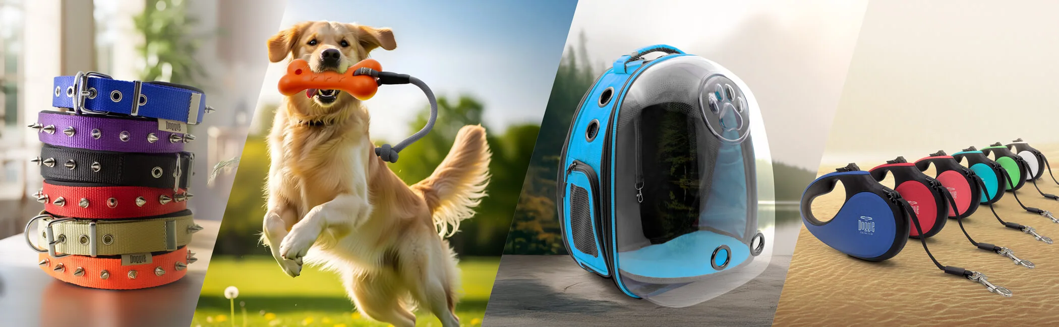 Toptan köpek aksesuarları – Doggie markalı tasma, oyuncak ve çanta ürünleri