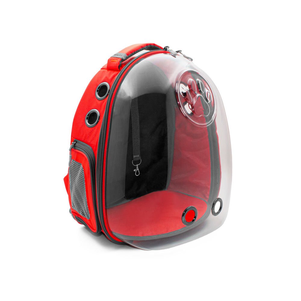 Doggie&Cattie Yeni Şeffaf Taşıma Sırt Çantası Red