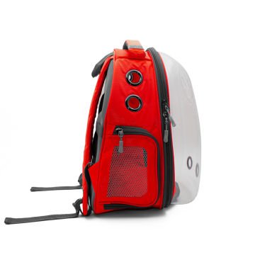 Doggie&Cattie Yeni Şeffaf Taşıma Sırt Çantası Red