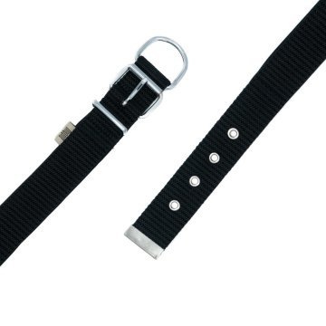 Doggie Konforlu Dokumadan El Yapımı Köpek Boyun Tasması 4x47-55cm - Black