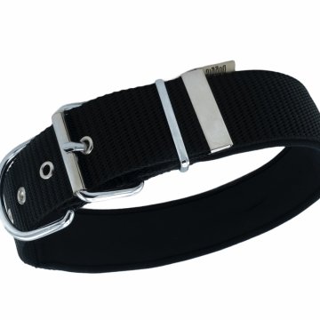 Doggie Konforlu Dokumadan El Yapımı Köpek Boyun Tasması 5x50-60cm - Black