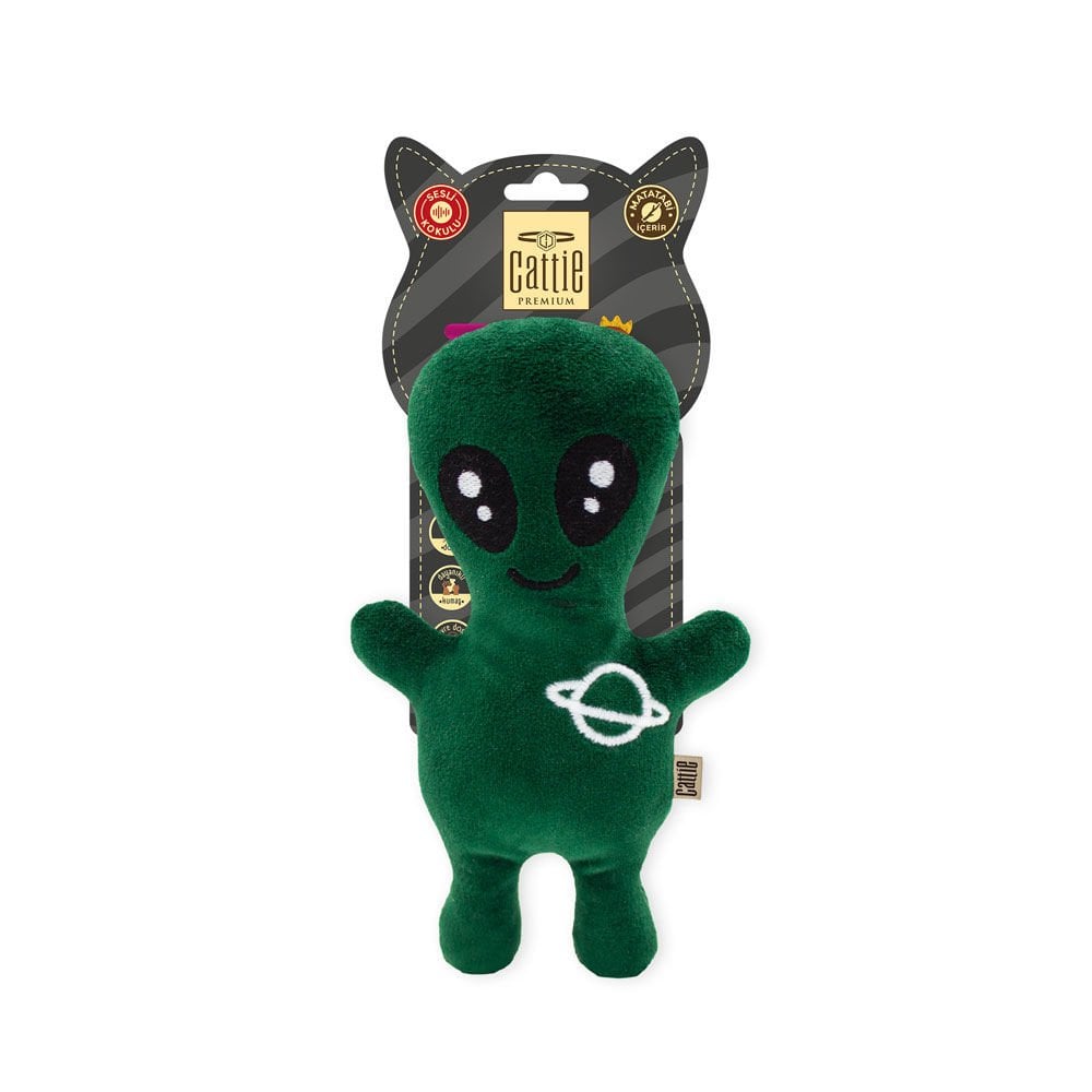 Cattie Matatabi İçerikli Kedi Oyuncağı Peluş Uzaylı 20Cm