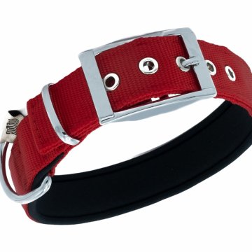 Doggie Elit Dokumadan El Yapımı Köpek Boyun Tasması 3x47-55cm - Red