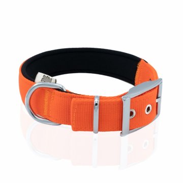 Doggie Elit Dokumadan El Yapımı Köpek Boyun Tasması 3x47-55cm - Orange