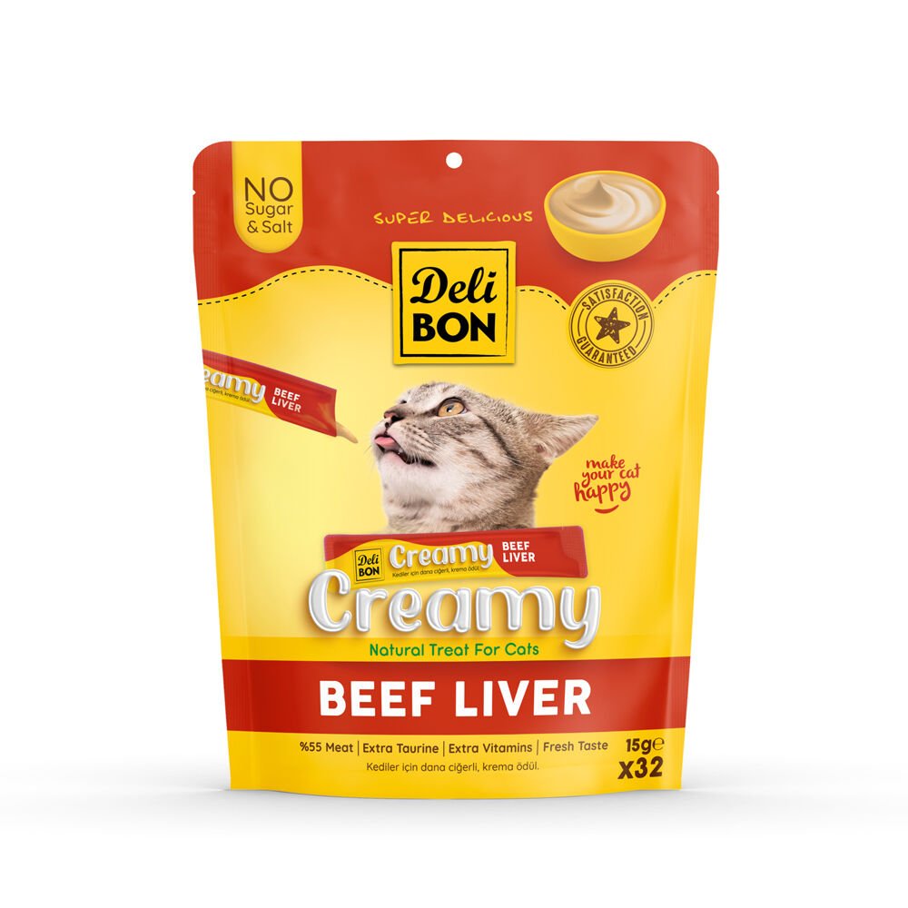 Delibon Creamy Ödül Maması Dana Ciğerli 15gr 32li Paket
