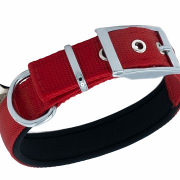 Doggie Elit Dokumadan El Yapımı Köpek Boyun Tasması 2,5x37-45cm - Red