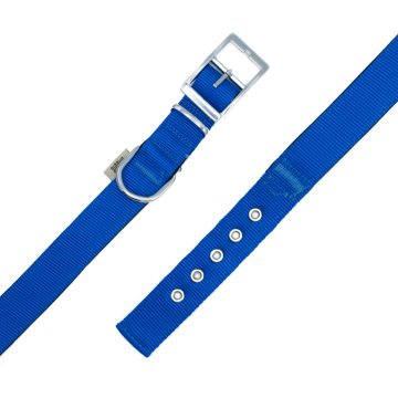 Doggie Elit Dokumadan El Yapımı Köpek Boyun Tasması 2,5x37-45cm - Royal Blue
