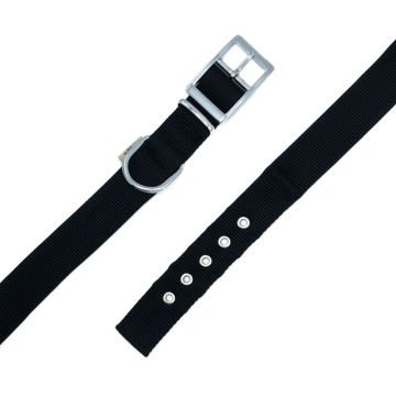 Doggie Elit Dokumadan El Yapımı Köpek Boyun Tasması 2,5x37-45cm - Black