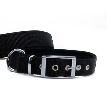 Doggie Elit Dokumadan El Yapımı Köpek Boyun Tasması 2,5x37-45cm - Black