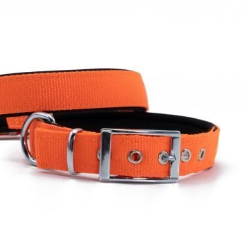 Doggie Elit Dokumadan El Yapımı Köpek Boyun Tasması 2,5x37-45cm - Orange