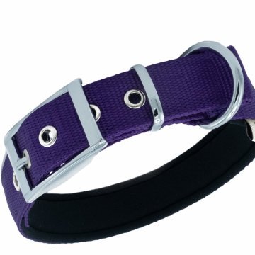 Doggie Elit Dokumadan El Yapımı Köpek Boyun Tasması 2,5x42-50cm - Purple