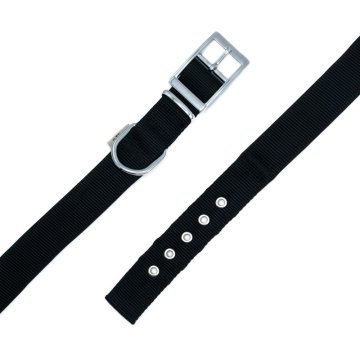 Doggie Elit Dokumadan El Yapımı Köpek Boyun Tasması 2,5x42-50cm - Black