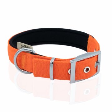 Doggie Elit Dokumadan El Yapımı Köpek Boyun Tasması 2,5x42-50cm - Orange