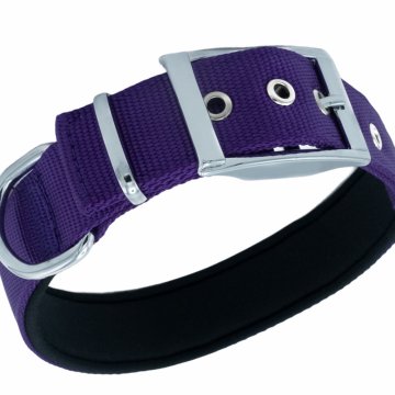 Doggie Elit Dokumadan El Yapımı Köpek Boyun Tasması 3x42-50cm - Purple