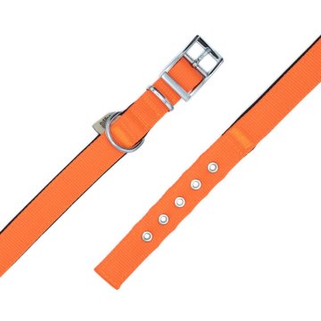 Doggie Elit Dokumadan El Yapımı Köpek Boyun Tasması 3x42-50cm - Orange