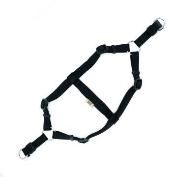 Doggie Konforlu Dokumadan El Yapımı Ronin Model Köpek Göğüs Tasması M-2x45-55cm - Black