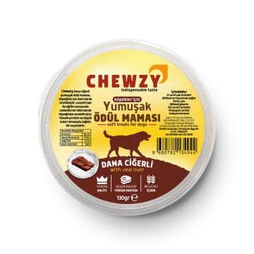 Chewzy Köpekler İçin Yumuşak Ödül Maması Ciğerli 130gr