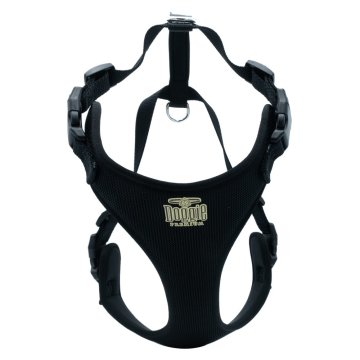 Doggie Havalı Dokumadan El Yapımı Köpek Göğüs Tasması M-2x45-55cm - Black