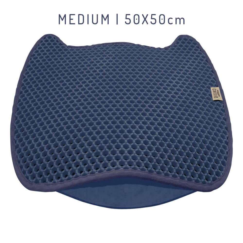 Cattie Taraklı Model Kum Toplayıcı Fonksiyonel Kedi Paspası Navy Blue - Kedi Model M Boy