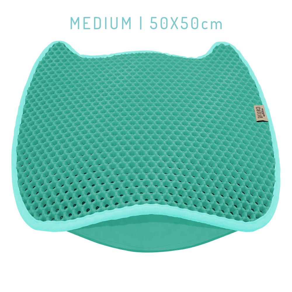 Cattie Taraklı Model Kum Toplayıcı Fonksiyonel Kedi Paspası Turquoise - Kedi Model M Boy