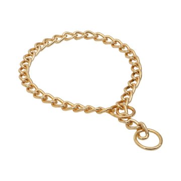 Doggie Eğitim Serisi Boğma Zincirli Köpek Boyun Tasması 3,5x55-55cm - Gold
