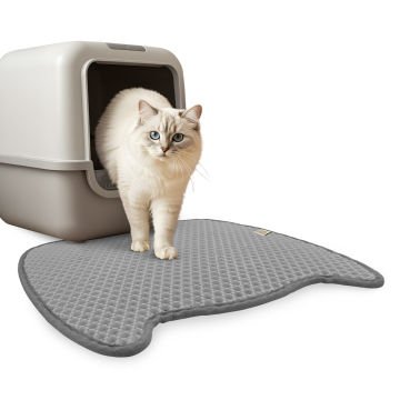 Cattie Taraklı Model Kum Toplayıcı Fonksiyonel Kedi Paspası Grey - Kedi Model L Boy