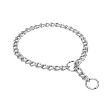 Doggie Eğitim Serisi Boğma Zincirli Köpek Boyun Tasması 4x75-75cm - Chrome