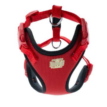 Doggie Havalı Dokumadan El Yapımı Köpek Göğüs Tasması XS-1,5x35-45cm - Red