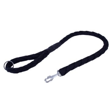 Doggie Dokumadan El Yapımı Örgülü Köpek Gezdirme Kayışı M-3x100cm - Black