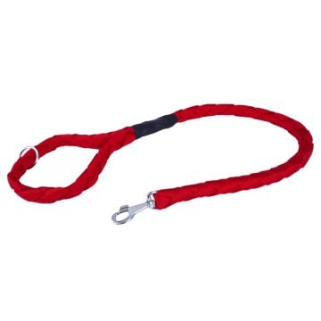 Doggie Dokumadan El Yapımı Örgülü Köpek Gezdirme Kayışı M-3x100cm - Red