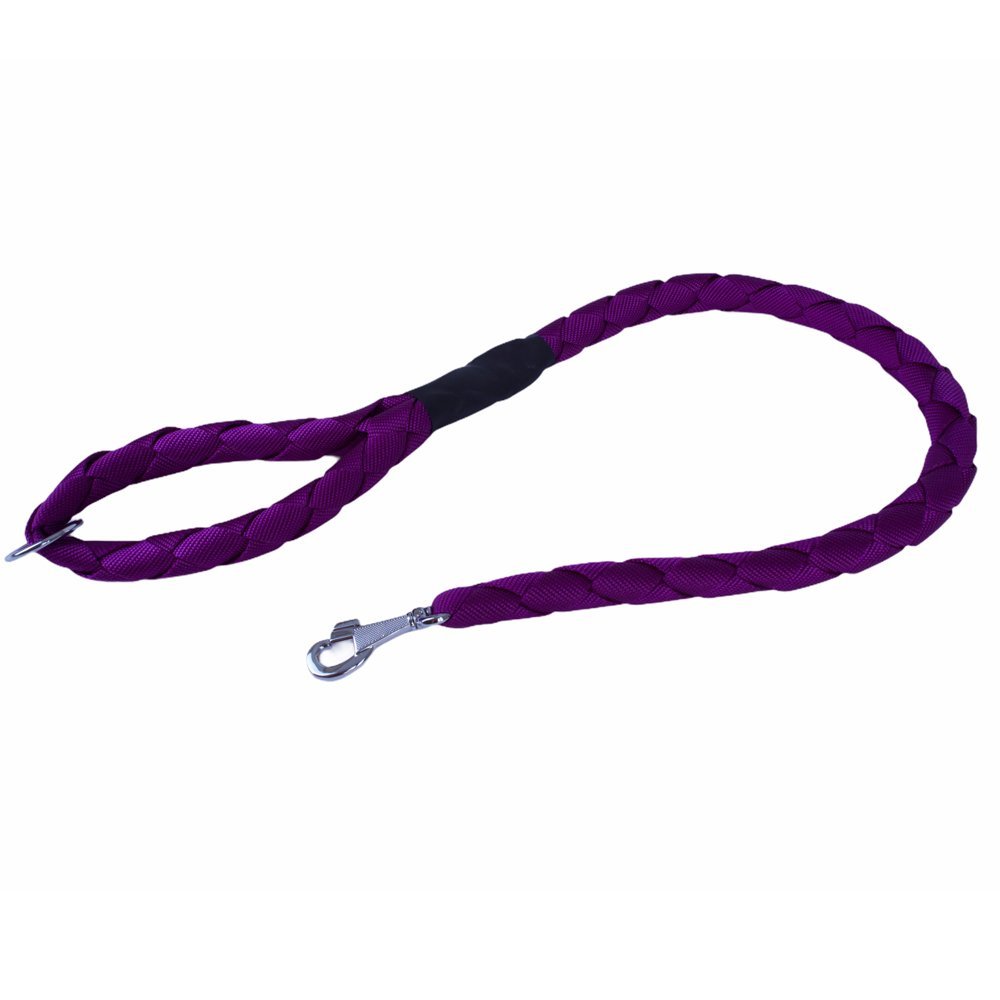 Doggie Dokumadan El Yapımı Örgülü Köpek Gezdirme Kayışı M-3x100cm - Purple