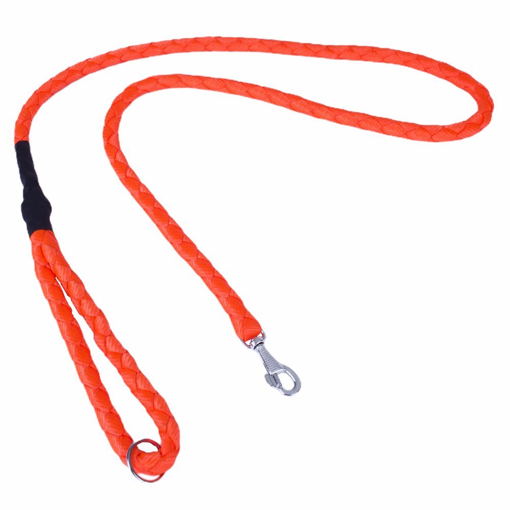 Doggie Dokumadan El Yapımı Örgülü Köpek Gezdirme Kayışı M-2x140cm - Orange