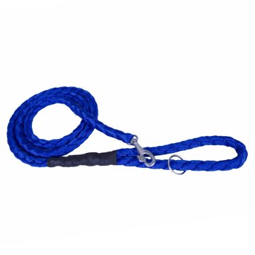 Doggie Dokumadan El Yapımı Örgülü Köpek Gezdirme Kayışı M-2x140cm - Royal Blue