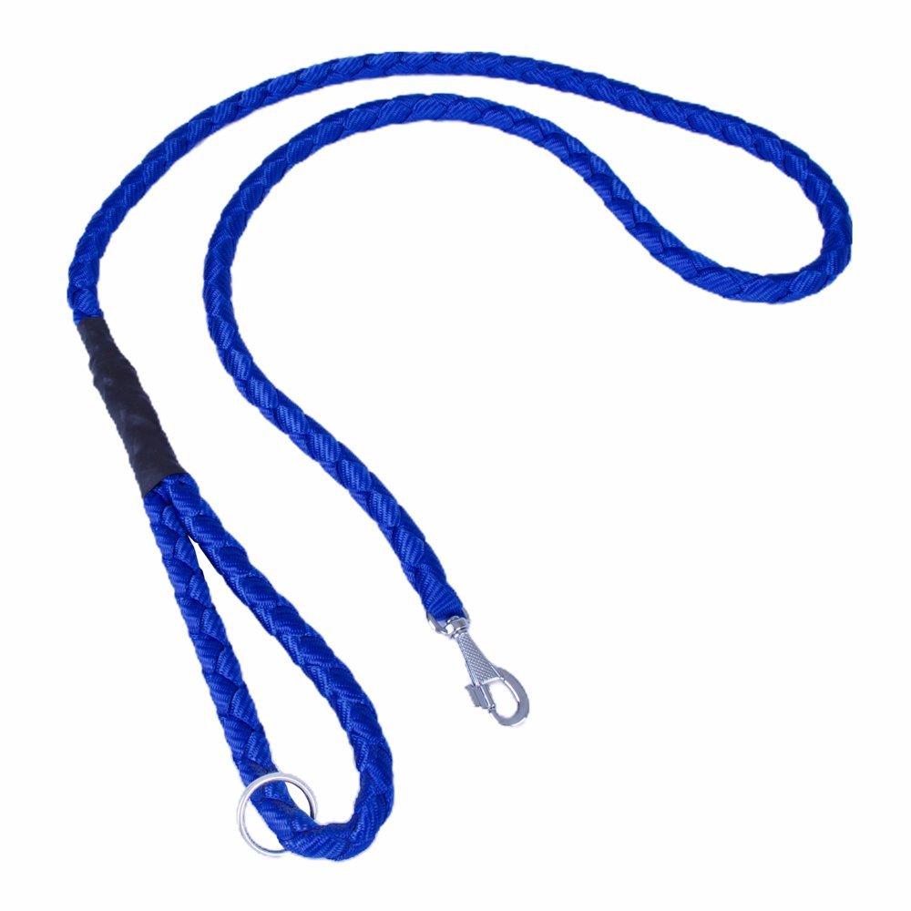 Doggie Dokumadan El Yapımı Örgülü Köpek Gezdirme Kayışı M-2x140cm - Royal Blue