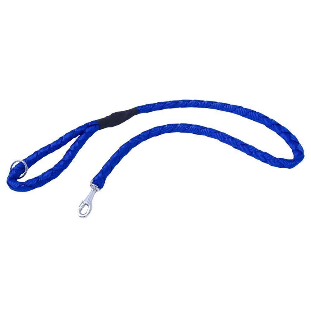 Doggie Dokumadan El Yapımı Örgülü Köpek Gezdirme Kayışı M-2,5x120cm - Royal Blue