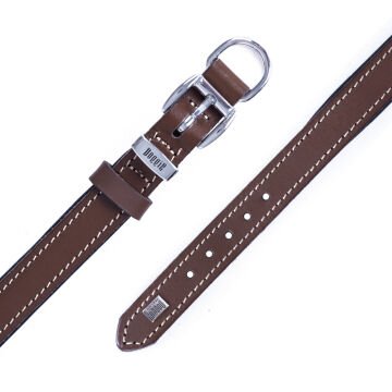 Doggie Konforlu Gerçek Deriden El Yapımı Köpek Boyun Tasması 2x35-40cm - Brown