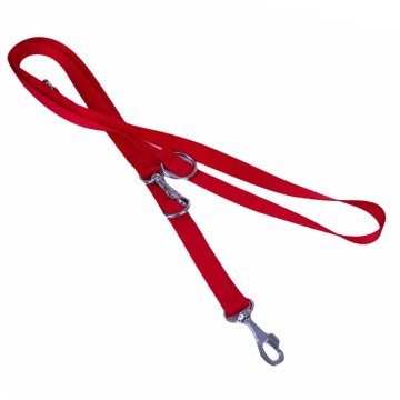 Doggie Ayarlanabilir Özellikli Dokumadan El Yapımı Köpek Gezdirme Kayışı 2,5x120-200cm - Red