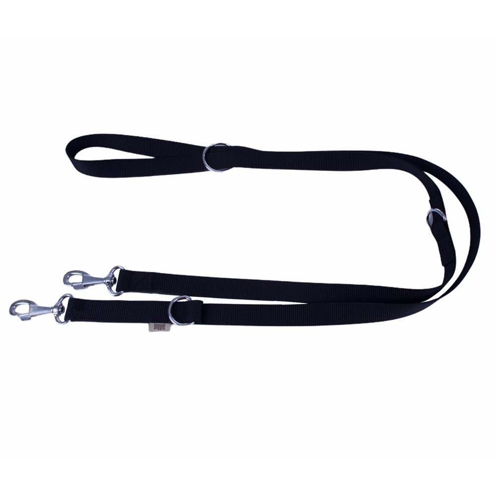 Doggie Ayarlanabilir Özellikli Dokumadan El Yapımı Köpek Gezdirme Kayışı 2,5x120-200cm - Black