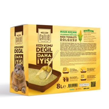 Cattie Süper Topaklanan Mısır Koçanı Kedi Tuvaleti Dolgusu 8LT