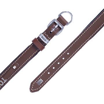 Doggie Konforlu Gerçek Deriden El Yapımı İsimlikli Köpek Boyun Tasması 3,5x47-55cm - Brown