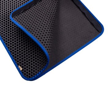 Cattie Kum Toplayıcı Fonksiyonel Kedi Paspası Altıgen Model L Boy - Blue