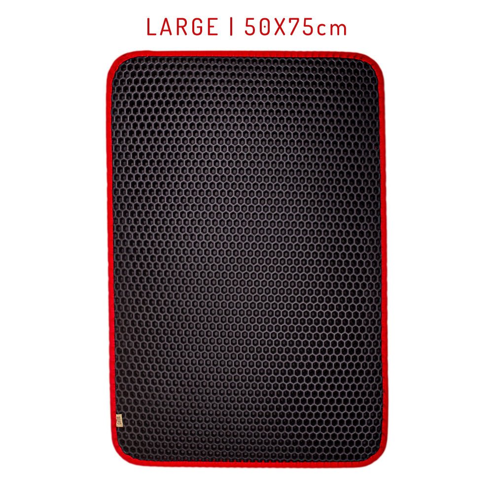 Cattie Kum Toplayıcı Fonksiyonel Kedi Paspası Altıgen Model L Boy - Red