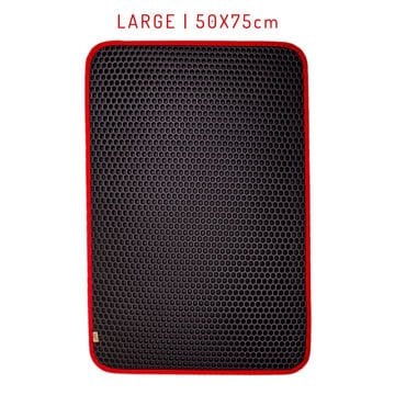 Cattie Kum Toplayıcı Fonksiyonel Kedi Paspası Altıgen Model L Boy - Red