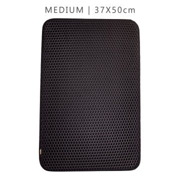 Cattie Kum Toplayıcı Fonksiyonel Kedi Paspası Altıgen Model M Boy - Black