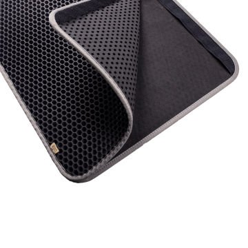 Cattie Kum Toplayıcı Fonksiyonel Kedi Paspası Altıgen Model M Boy - Grey