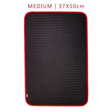 Cattie Kum Toplayıcı Fonksiyonel Kedi Paspası Altıgen Model M Boy - Red