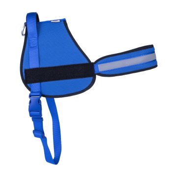 Doggie Havalı Dokumadan El Yapımı Üniforma Model Köpek Göğüs Tasması XL-2,5x70-85cm - Royal Blue