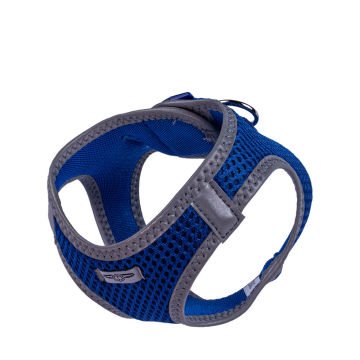 Doggie Havalı Dokumadan Reflektör Serisi El Yapımı Küçük Irk Köpek Göğüs Tasması 2XS 26-30cm - Blue