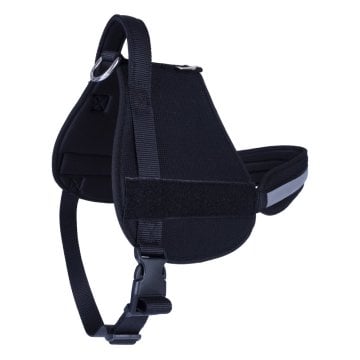 Doggie Havalı Dokumadan El Yapımı Üniforma Model Köpek Göğüs Tasması XL-2,5x70-85cm - Black