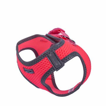Doggie Havalı Dokumadan Reflektör Serisi El Yapımı Küçük Irk Köpek Göğüs Tasması 2XS 26-30cm - Pink